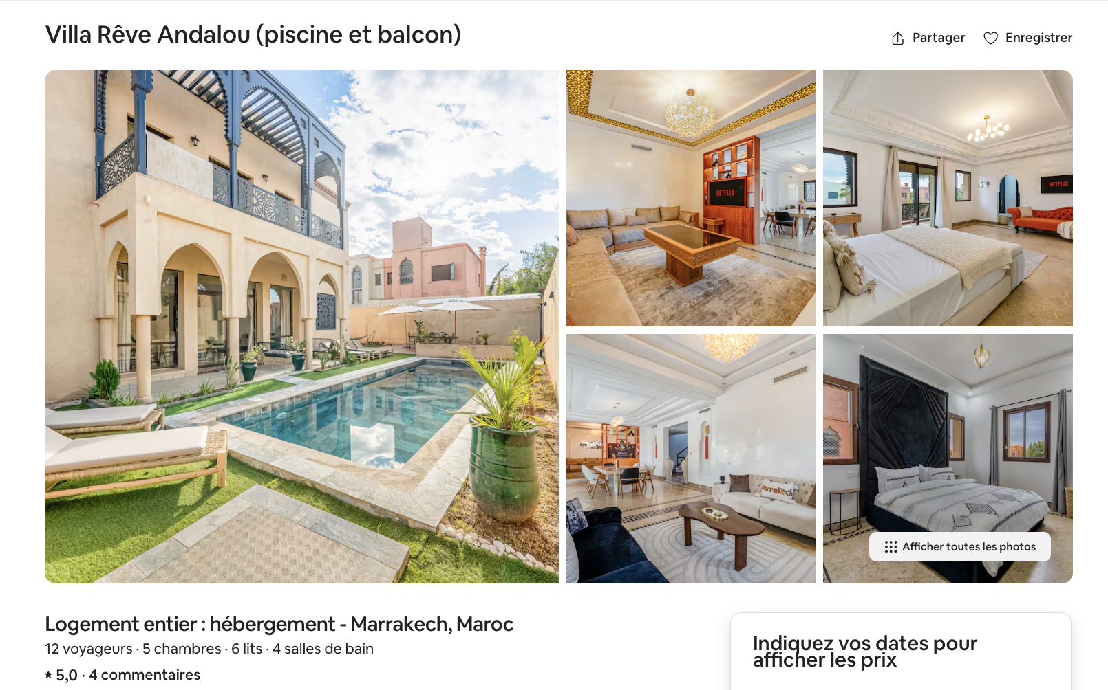 Villa Rêve Andalou — villa Marrakech, 5,0/5